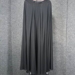 1930's Black Rayon Starlet Flowy Skirt